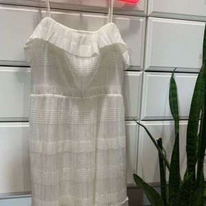 Boutique White spaghetti strap midi dress